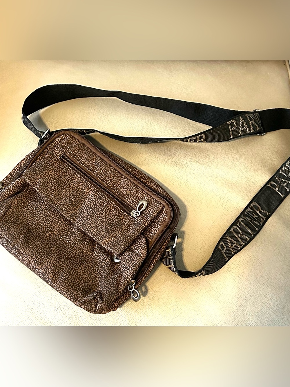 Partner Brown Pebbled Crossbody Bag